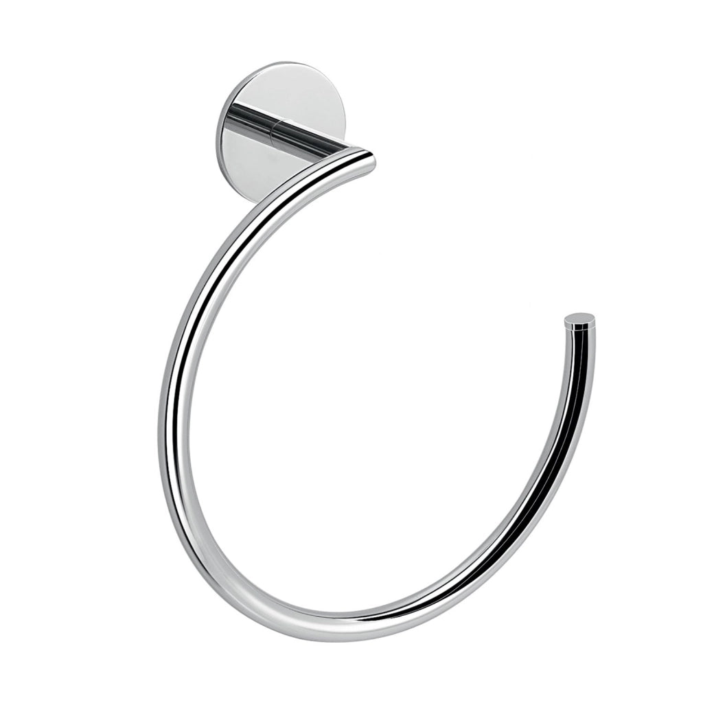 Portasalviette ad anello da muro in ottone e alluminio 3670 Gedy serie GEA Cromato