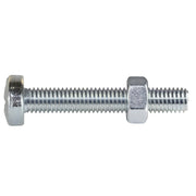 Viti metriche tcb 4x20 con dado per fissaggi meccanici pezzi 25