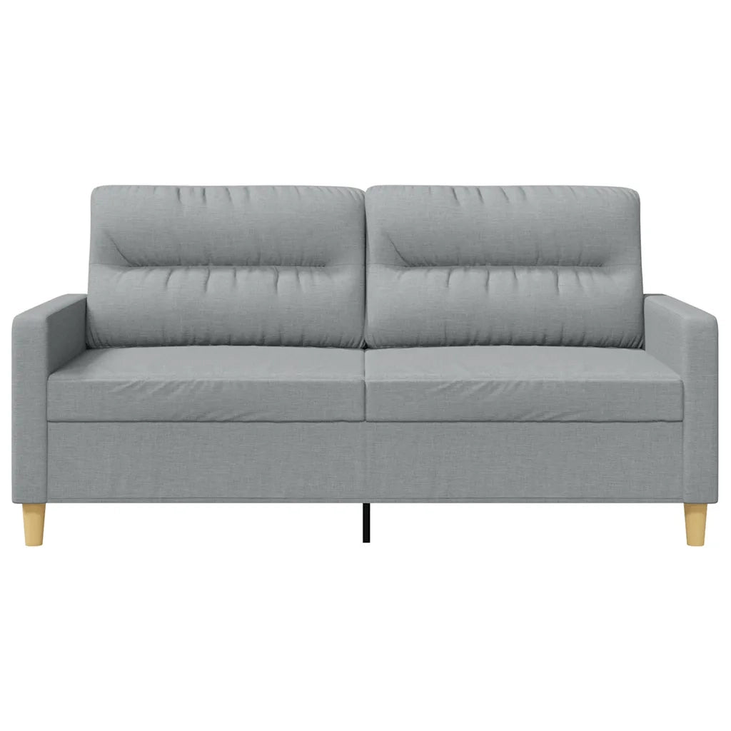 Divano a 2 Posti Grigio Chiaro 140 cm in Tessuto 359235