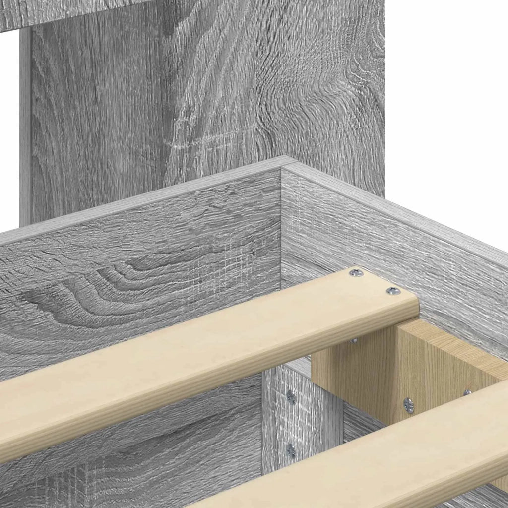 Struttura del letto con stoccaggio e testata Sonoma grigio 3433908