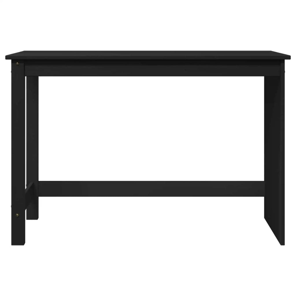 Scrivania Nero 112 x 50 x 75 cm Legno di Pino Massello 42028375
