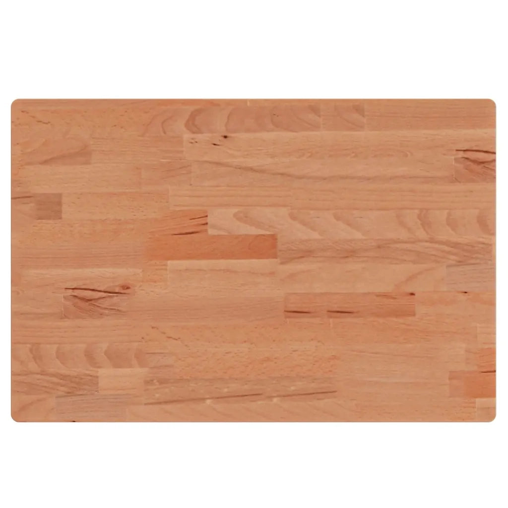 Piano Tavolo | Superficie Tavolo | Piano Scrivania 60x40x1,5cm Rettangolare Legno Massello Faggio