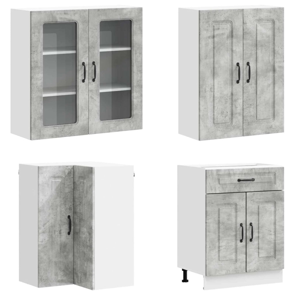 Unità Cucina KALMAR 8 pcs Grigio Cemento Legno ingegnerizzato 3438450