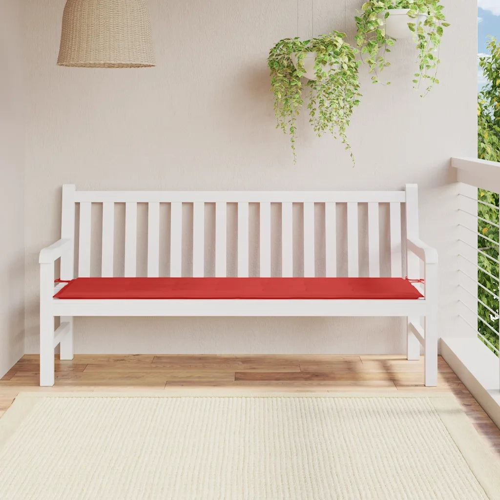 Cuscino per Panca-Cuscini per panchina Rosso 180x50x3 cm in Tessuto Oxford