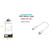 Trade Shop - Adattatore Cavo Audio Type-c Aux 3,5mm Microfono Per Cuffie Maxtech Otg-c02 -