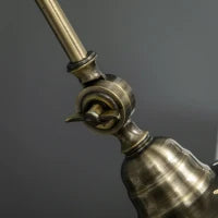 Lampada da Terra Salotto Vintage con Paralume Regolabile, Interruttore a Pedale, 42 x 25,5 x 152 cm, Bronzo