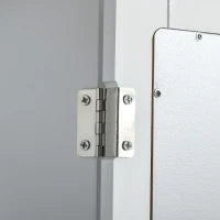 kleankin Mobiletto Bagno Pensile con Specchio e Anta a Chiusura Magnetica, 41x14x60cm - Bianco