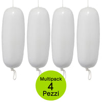 Multipack 4 pezzi parabordi foro passante gonfiabile in pvc completi di cima cm 62x21
