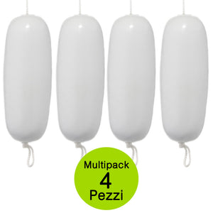 Multipack 4 pezzi parabordi foro passante gonfiabile in pvc completi di cima cm 62x21