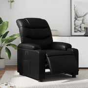 Divano Sedia-Poltrona Reclinabile Elettrica Nera in Similpelle 740395