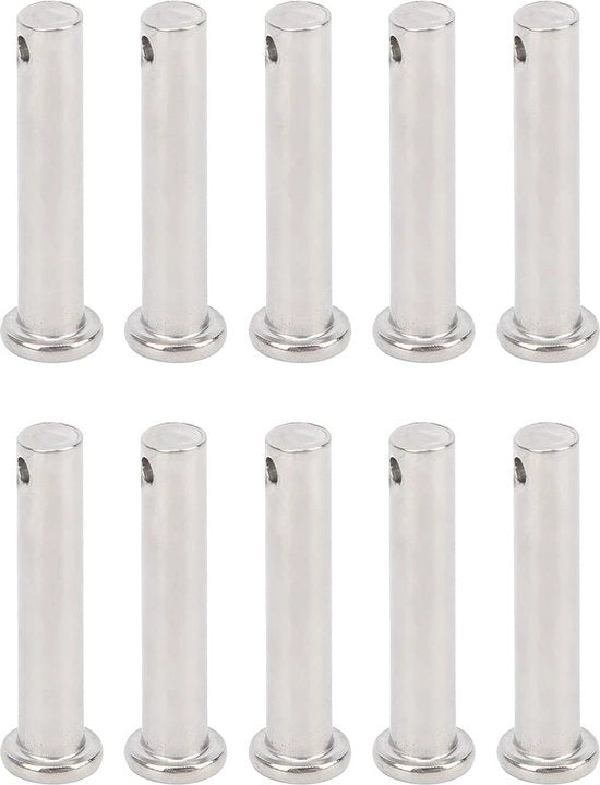 Gancio a testa piatta per posizionamento - Rvs - M8X40mm - Marcatura fredda Craft - 10 pezzi