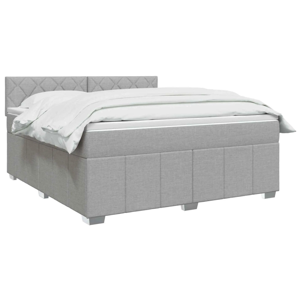 Letto box spring con materasso Grigio Chiaro 160 x 200 cm 3452719