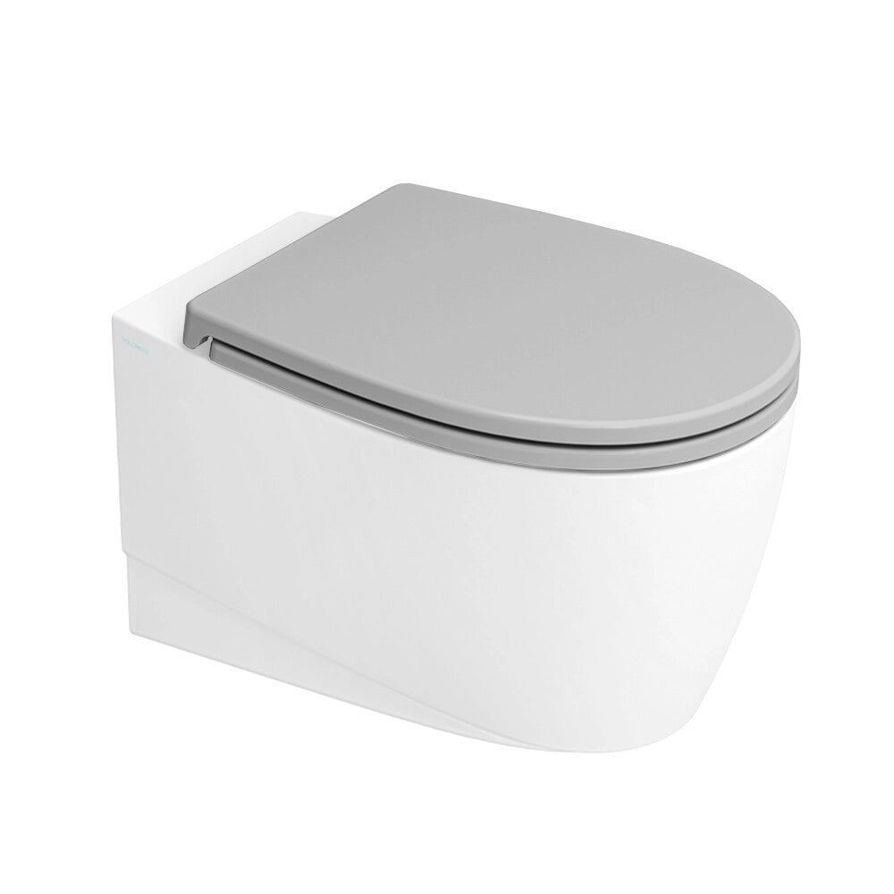 Copriwater wc soft close con cerniere regolabili originale per sanitari Demy Dolomite