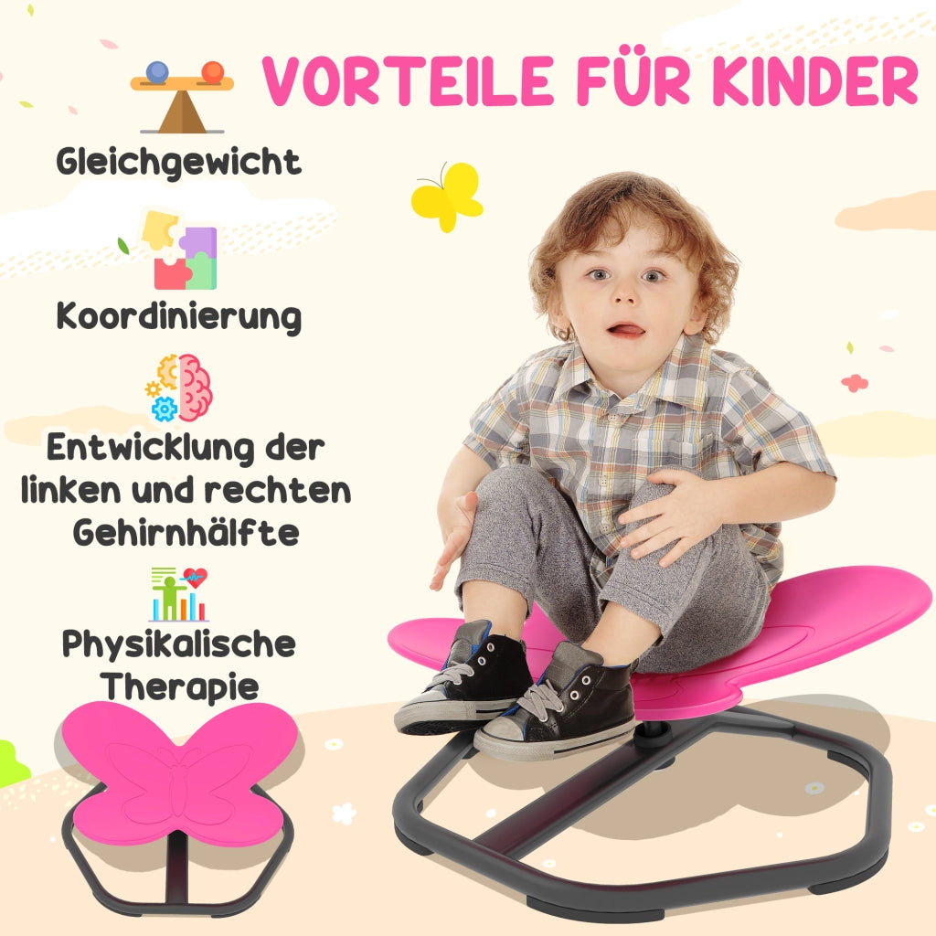 Sedia Girevole per Bambini ¨C zephmum ¨C Forma Farfalla, Rosa