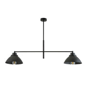 Plafoniera Emibig Maverick nera 2 luci E27 metallo