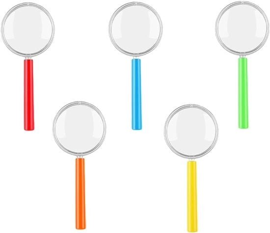 5 pezzi di ingranditore, ingranditore mini, giocattoli, plastica, regalo per bambini, casa, scuola, esterno, mescolare colori.