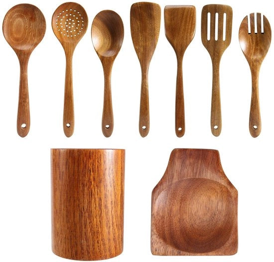 Set di cucchiai in legno da cucina 9 pezzi, utensili da cucina in legno con supporto per accessori, insieme da cucina in teak

Modello: FutureHight
Codice prodotto: FH-001
Materiali: Teak
Dimensioni: 30x20x10 cm
Peso: 1,5 kg