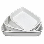 Pirofila da Forno Rettangolare Liscia in Porcellana Bianca 19 x 12 x 4 cm