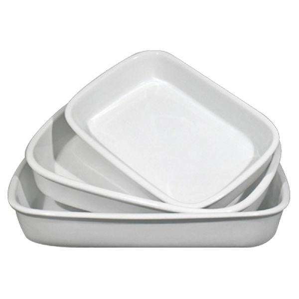 Pirofila da Forno Rettangolare Liscia in Porcellana Bianca 19 x 12 x 4 cm
