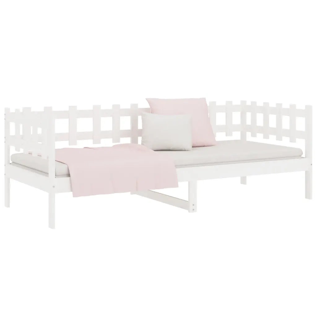 Dormeuse Bianca 90x200 cm in Legno Massello di Pino