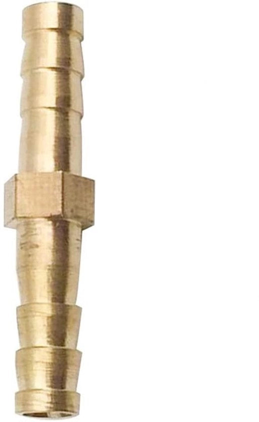 Connettore a raccordo in ottone - 6mm - Per l'aria/acqua/gas/olio/carburante - Duraturo - Realizzato con tecnica CNC - Connettore a raccordo