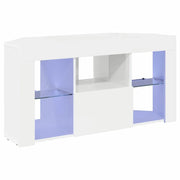 Mobile TV | Armadietto TV | Mobile Porta TV LED Angolare Bianco ad Alto Lucido 100 x 40 x 50 cm