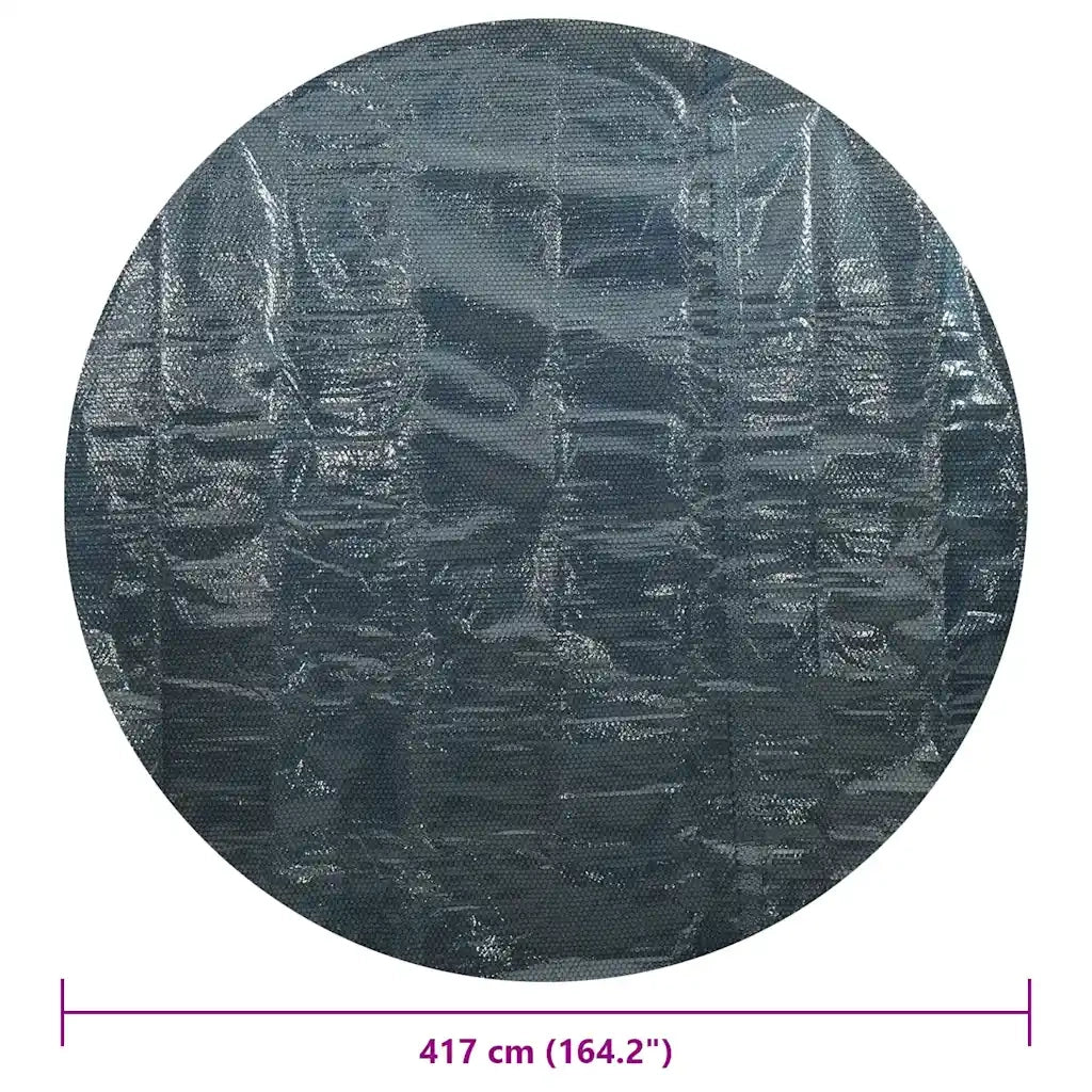 Pellicola Galleggiante Solare PE per Piscina 417 cm Nero e Blu CFW1972808