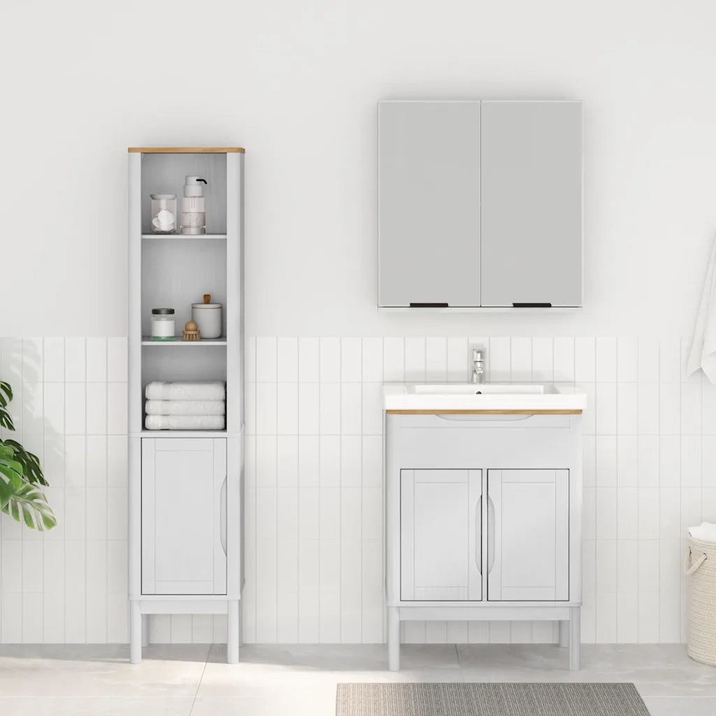 Set di mobili per il bagno con lo scaffale FLORO 2 pcs Bianco 3385882