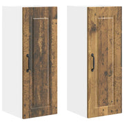 Pensile da cucina | Armadietto a muro PORTO 2 pz Legno vecchio 30 x 31 x 80 cm
