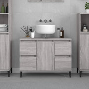 Mobile Lavabo Grigio Sonoma 80x33x60 cm in Legno Multistratocod mxl 80836