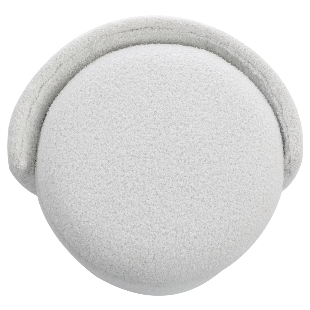 SEDIA Girevole con contenitore 53x50x47 cm Teddy Bianco