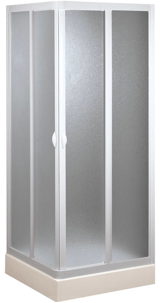 Box Doccia Bianco Pvc Ang. 75X90X185 Riducibile X Piatto Doccia 72X90 - Forte
