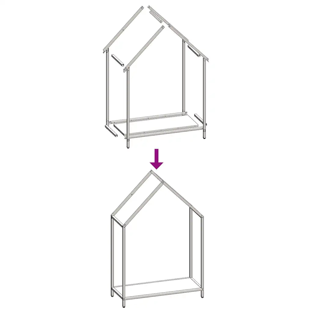 Rastrelliera per Legna da Ardere Bianca 60x25x90 cm CFW7568767