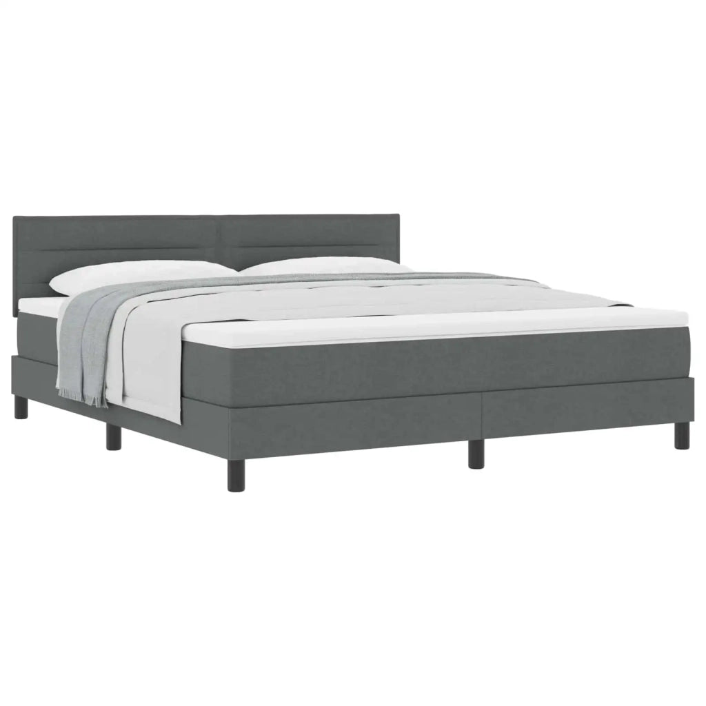 Letto a molle con testiera Grigio scuro 180 x 200 cm Tessuto 3338630
