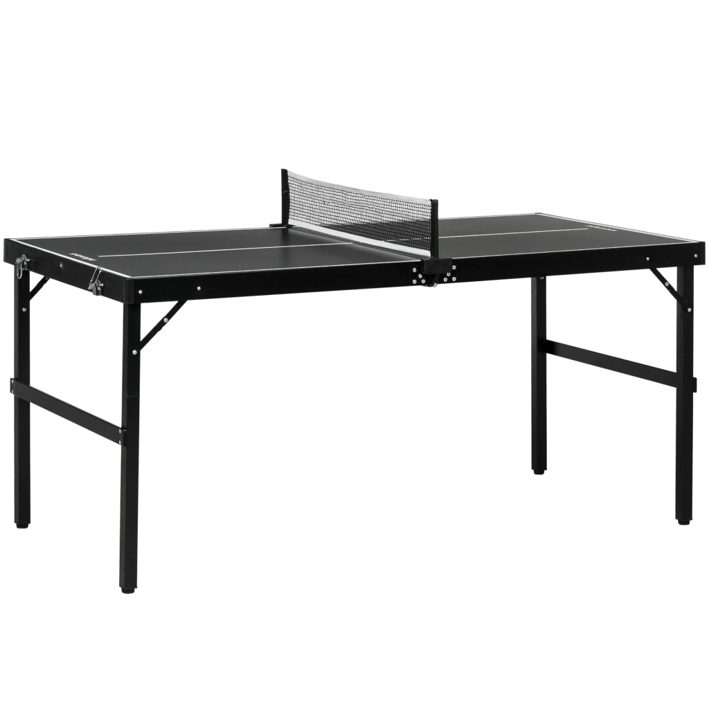 Tavolo Ping Pong Pieghevole ¨C Xylo ¨C Alluminio e Legno, 152x76x72 cm, Nero