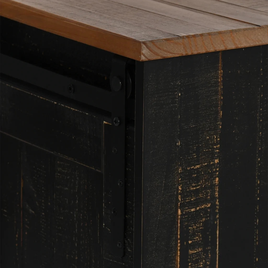 Mobile Porta TV HALDEN 2 Ante Scorrevoli Nero 150x40x60 cm 4018416