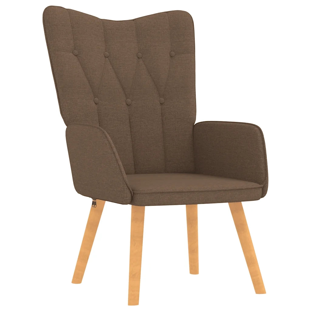 Poltrona Relax con Poggiapiedi Marrone in Tessuto cod mxl 19553