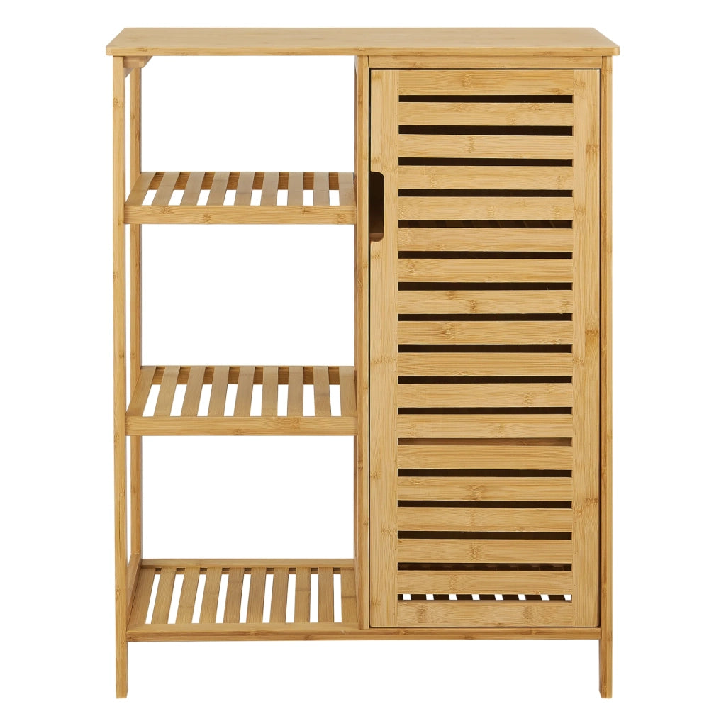 Mobile contenitore con ripiano 87 x 66 x 33 cm per bagno in bambù 03_0006860
