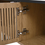 Mobile TV con 2 Ante a Griglia e 4 Vani; Stile Moderno; in MDF e Pannello Truciolare; 190??35??45 cm; Rovere