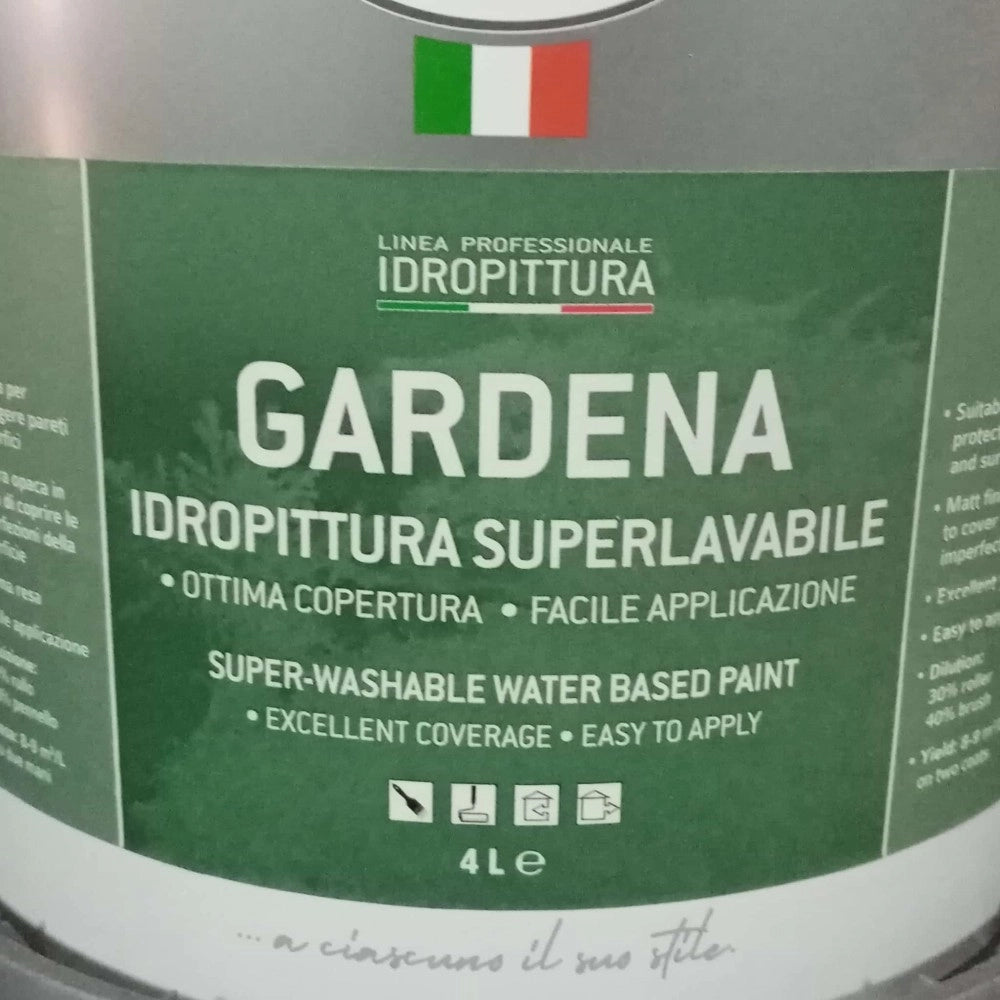 Tixe gardena 4lt idro pittura superlavabile bianca opaca per interni ed esterni alta copertura