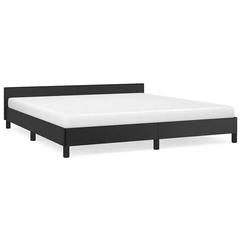Giroletto con Testiera senza Materasso Nero 180x200 cm 347513