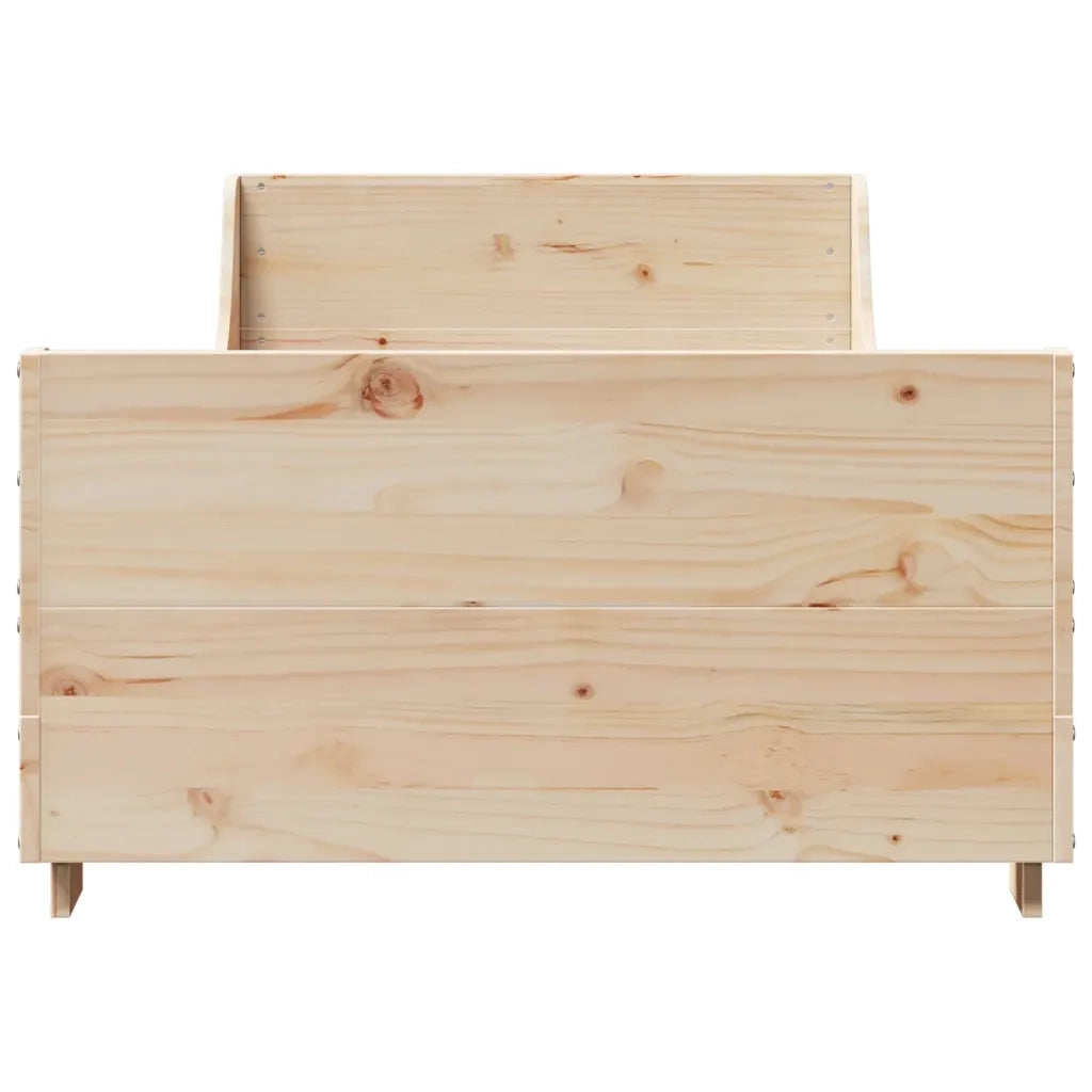 Letto senza Materasso 90x200 cm in Legno Massello di Pino