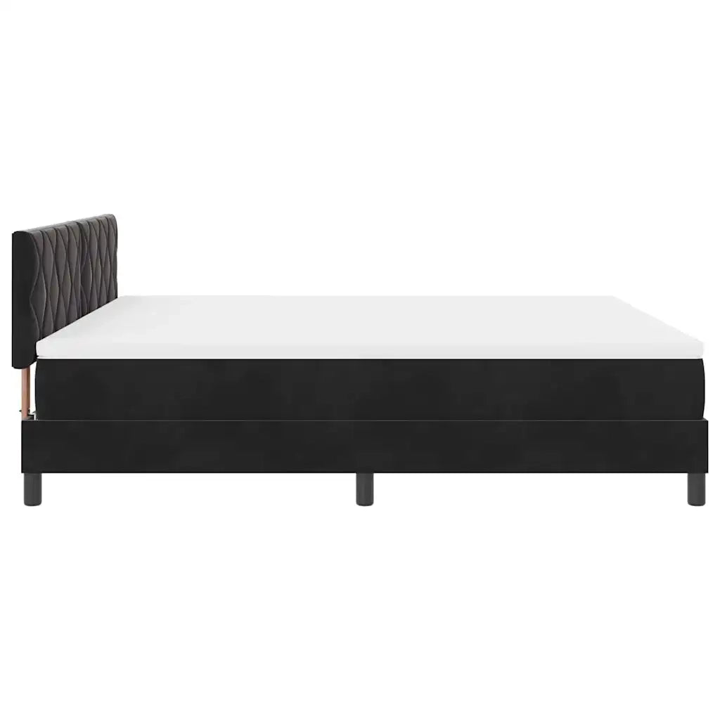 Letto a molle con materasso Nero 180 x 200 cm Velluto 3339256