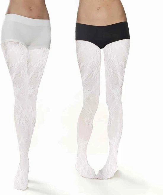 Pantaloni sexy con fessura laterale, stile sottile, con cappuccio interno e calze trasparenti, modello uno, colore bianco.
