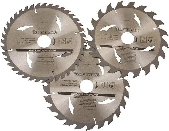 Lame per sega circolare 20 24 40T 3pz 190 x 30-25 20 mm anelli - adatti per TCT