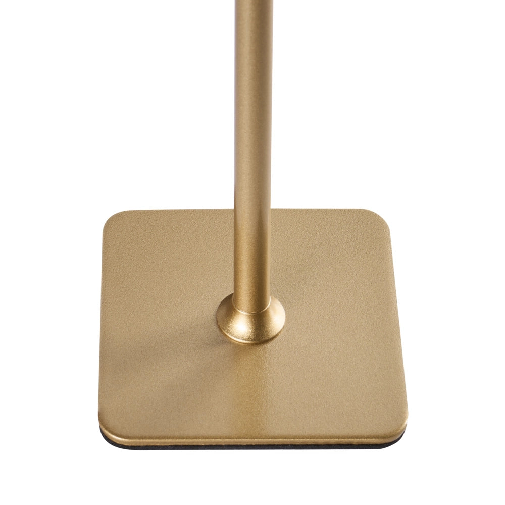 Lampada da tavolo wireless in metallo dorato per interni ed esterni con porta USB C ricaricabile