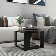 Tavolino da Salotto Nero 40x40x30 cm in Legno Multistrato 806311