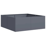 Fioriera | Cassetta per fiori | Vaso Antracite 80x80x30 cm in Acciaio