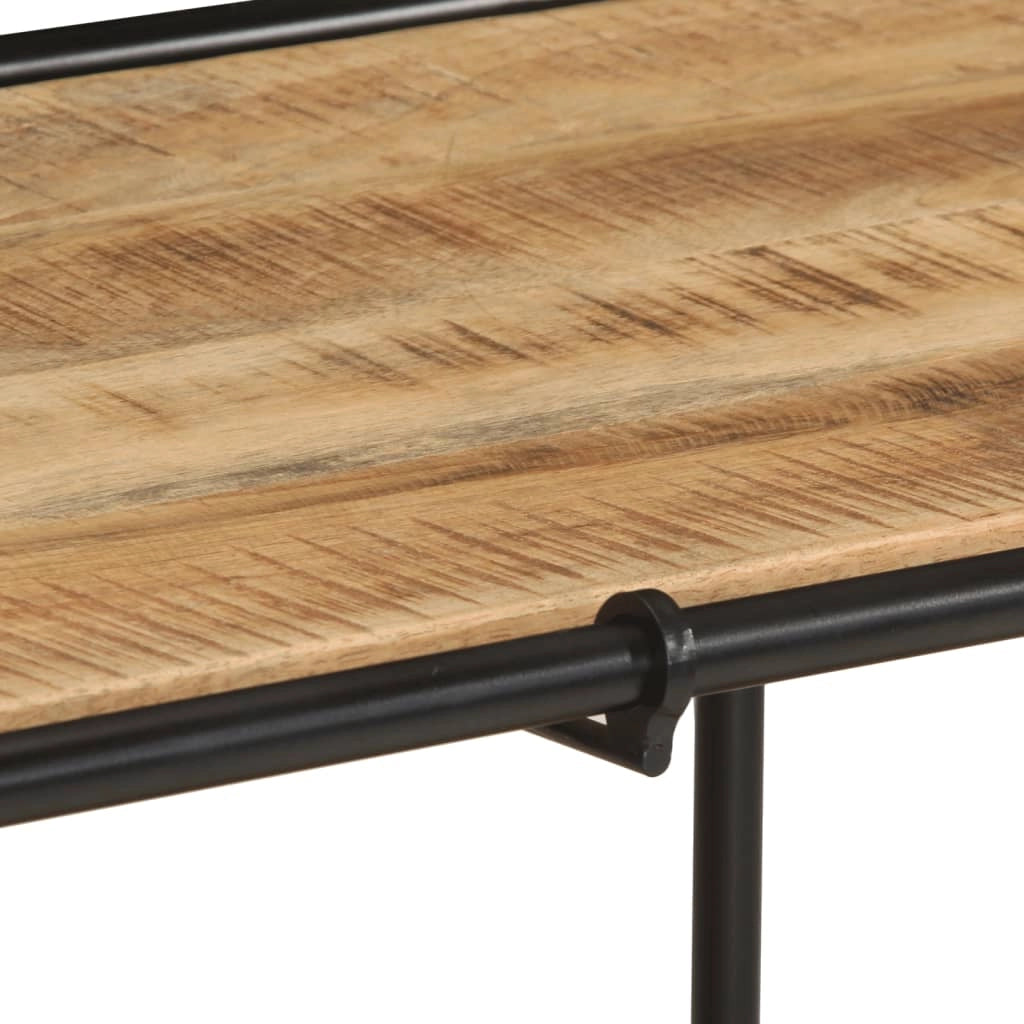 Mobile porta TV con ampio spazio di stoccaggio industriale 100 x 42 x 40 cm in legno massello grezzo 02_0057612