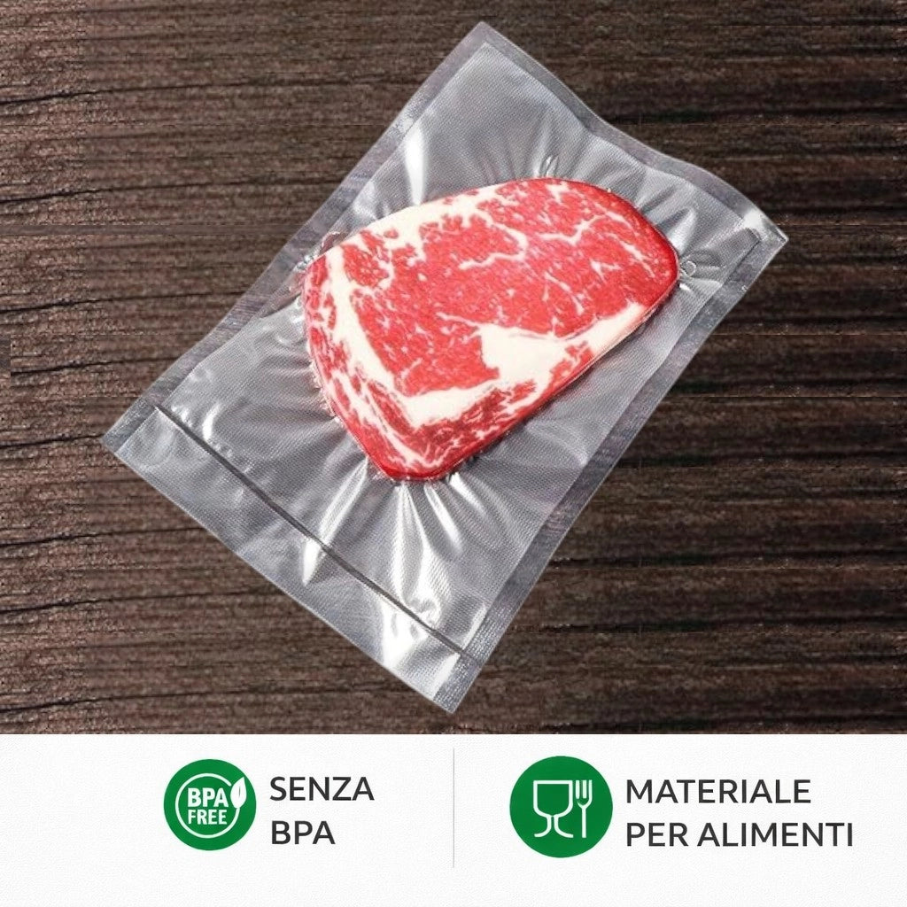 Buste per Sottovuoto Goffrate Alimenti 30x45cm 25 Sacchetti Alimentari BPA 64429
